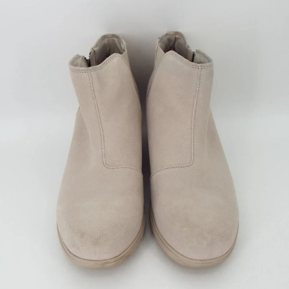 Sorel Evie II Zip Waterproof Suede Wedge Ankle Boots Size 9.5